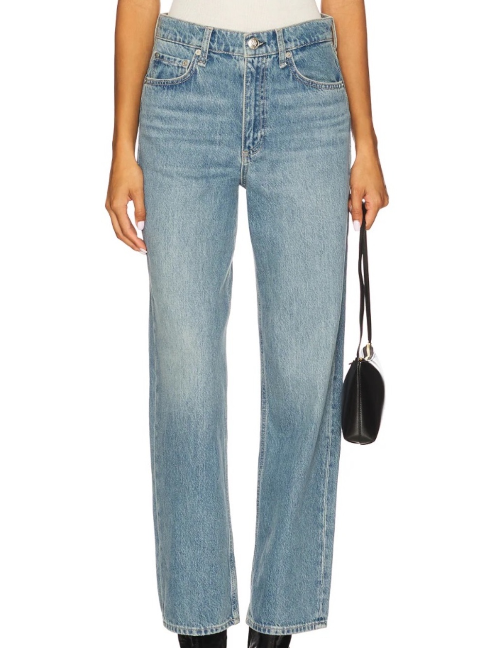 rag & bone Shea High Rise Ankle Straight Jeans in Ithaca